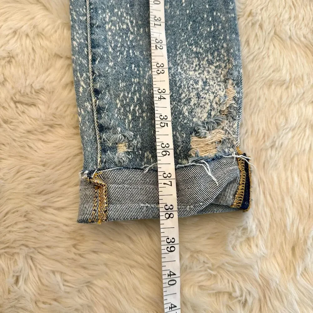 Pilcro and The Letterpress The Cigarette Distressed Denim Jeans 28 NWT